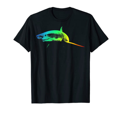 Shark Colorful Rainbow T-Shirt - Fun Novelty Design Men Women - T-Shirt, Sweatshirt, Hoodie