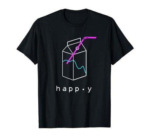 Happy Aesthetic Vaporwave T-Shirt - Aesthetic Graphic Men Women - T-Shirt, Sweatshirt, Hoodie