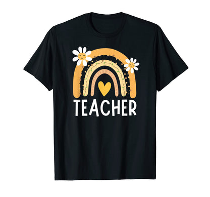 Teacher Life Boho Rainbow T-Shirt - Streetwear Style for Adults - T-Shirt, Sweatshirt, Hoodie