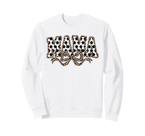 Leopard Soccer Mama Coquette Bow Sweatshirt - Streetwear Style Unisex - T-Shirt, Sweatshirt, Hoodie