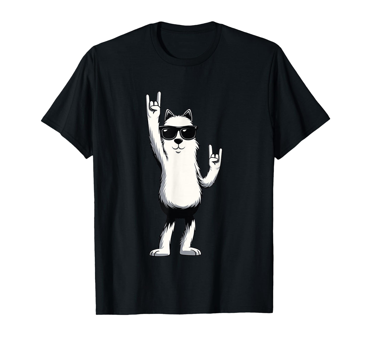 Llama Alpaca Double Rock Hand Signs T-Shirt - Custom Art Print Men Women - T-Shirt, Sweatshirt, Hoodie