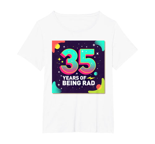 35Th Birthday Gift Rad 80S T-Shirt - Minimalist Print Men Women - T-Shirt, Sweatshirt, Hoodie