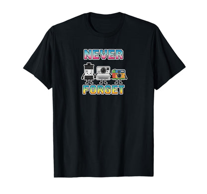Analog Photography Never Forget Film T-Shirt - Minimalist Print for Adults - T-Shirt, Sweatshirt, Hoodie