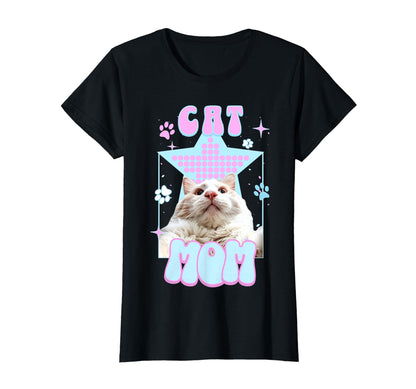 Cat Mom Y2K Harajuku Aesthetic Fur T-Shirt - Streetwear Style Men Women - T-Shirt, Sweatshirt, Hoodie