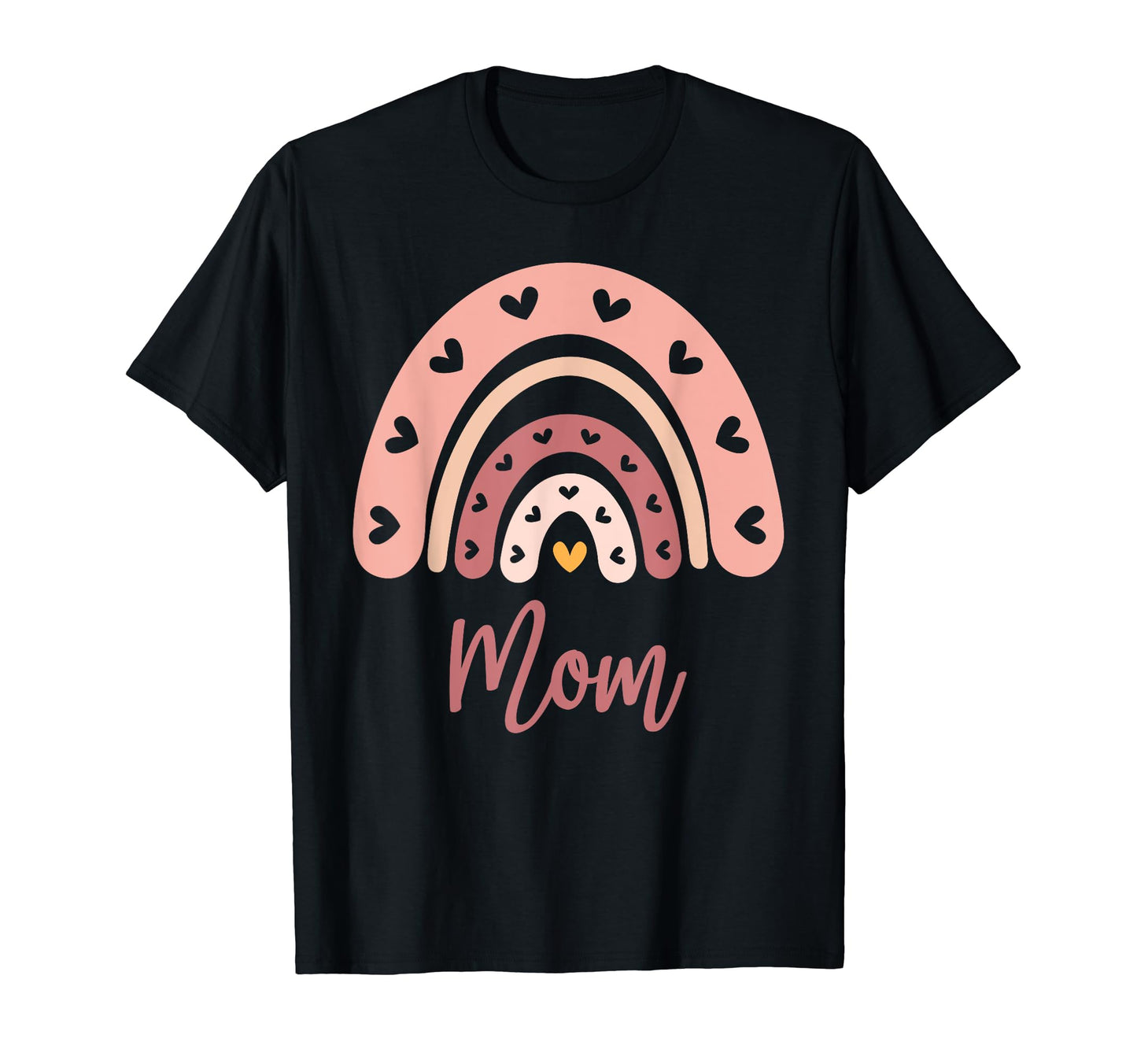 Mom Birthday Rainbow Boho Mom T-Shirt - Minimalist Print for Adults - T-Shirt, Sweatshirt, Hoodie