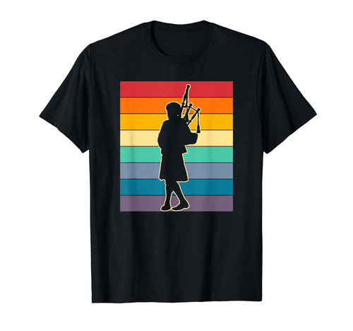 Bagpipes Distressed Rainbow T-Shirt - Novelty Apparel Unisex - T-Shirt, Sweatshirt, Hoodie