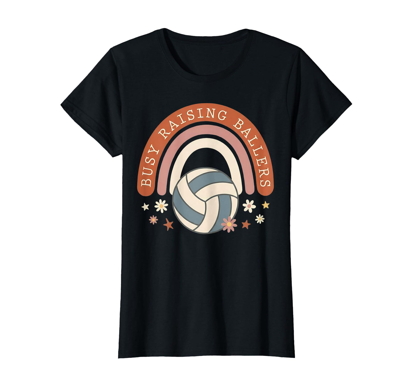 Busy Raising Ballers Boho Rainbow T-Shirt - Unique Graphic Unisex - T-Shirt, Sweatshirt, Hoodie