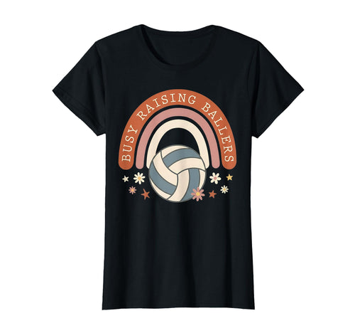 Busy Raising Ballers Boho Rainbow T-Shirt - Unique Graphic Unisex - T-Shirt, Sweatshirt, Hoodie