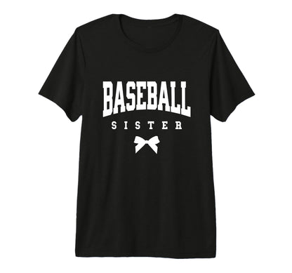 Baseball Bow Baseball Sister T-Shirt - Aesthetic Graphic for Adults - T-Shirt, Sweatshirt, Hoodie