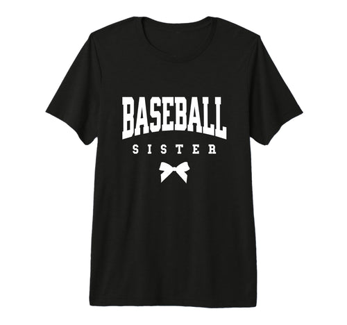 Baseball Bow Baseball Sister T-Shirt - Aesthetic Graphic for Adults - T-Shirt, Sweatshirt, Hoodie