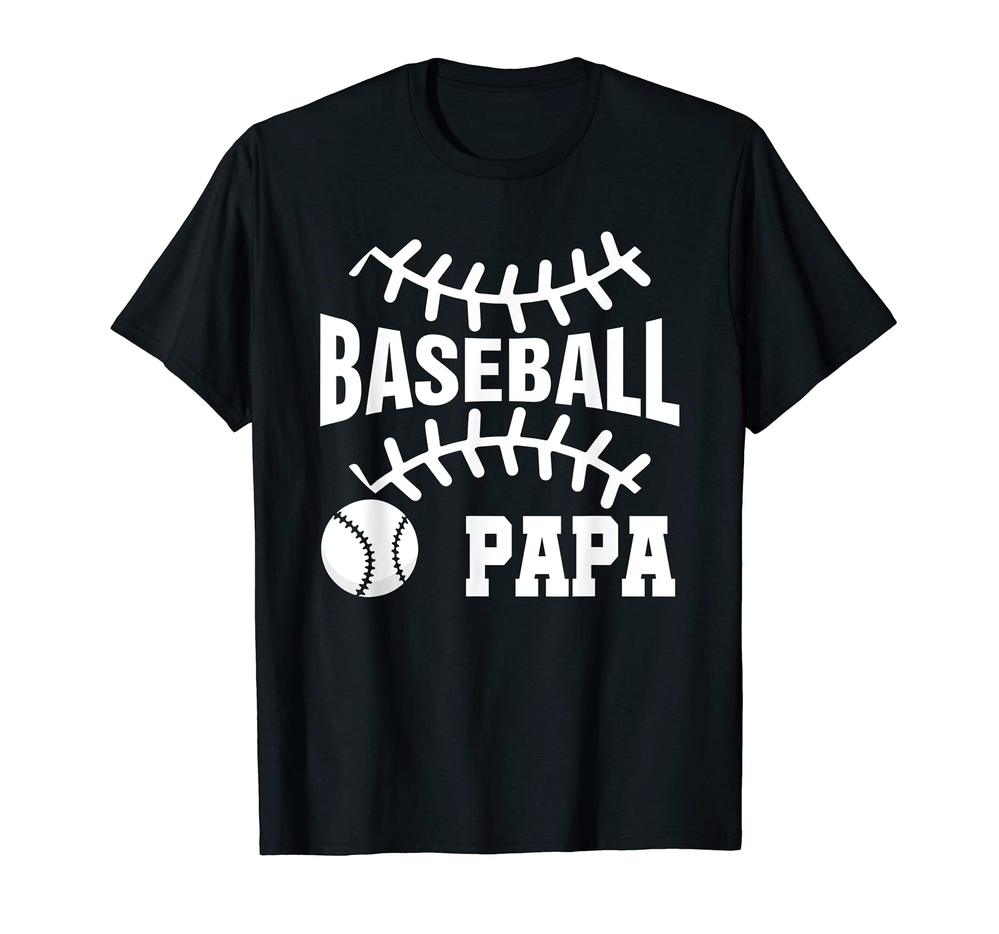 Papa Baseball Softball Heart Gift Grandpa T-Shirt - Novelty Apparel Unisex - T-Shirt, Sweatshirt, Hoodie