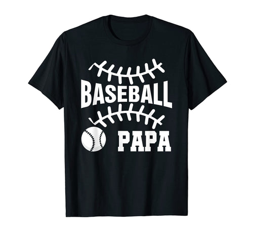 Papa Baseball Softball Heart Gift Grandpa T-Shirt - Novelty Apparel Unisex - T-Shirt, Sweatshirt, Hoodie