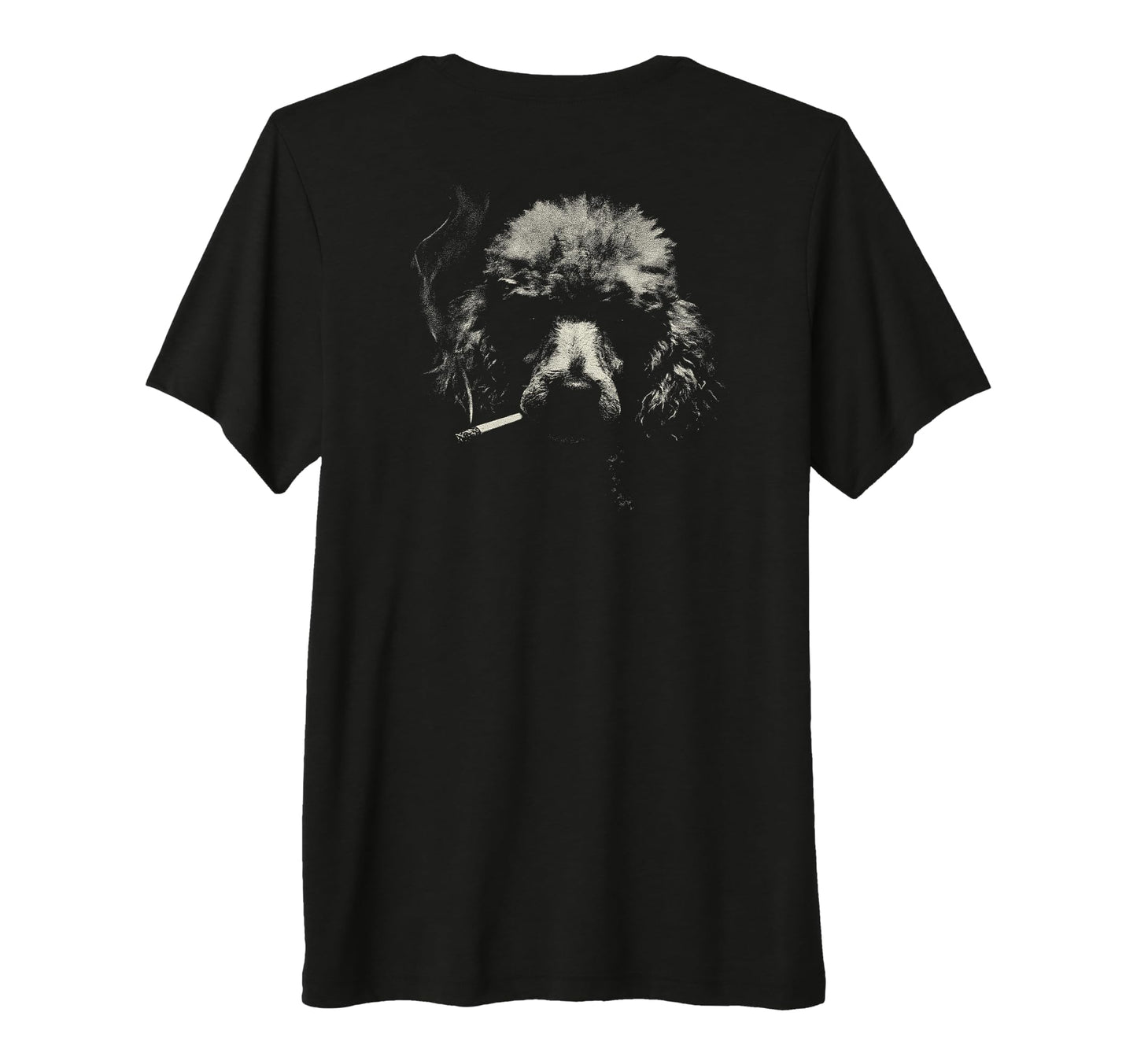Poodle Smoking Cigarette Grunge T-Shirt - Aesthetic Graphic for Adults - T-Shirt, Sweatshirt, Hoodie
