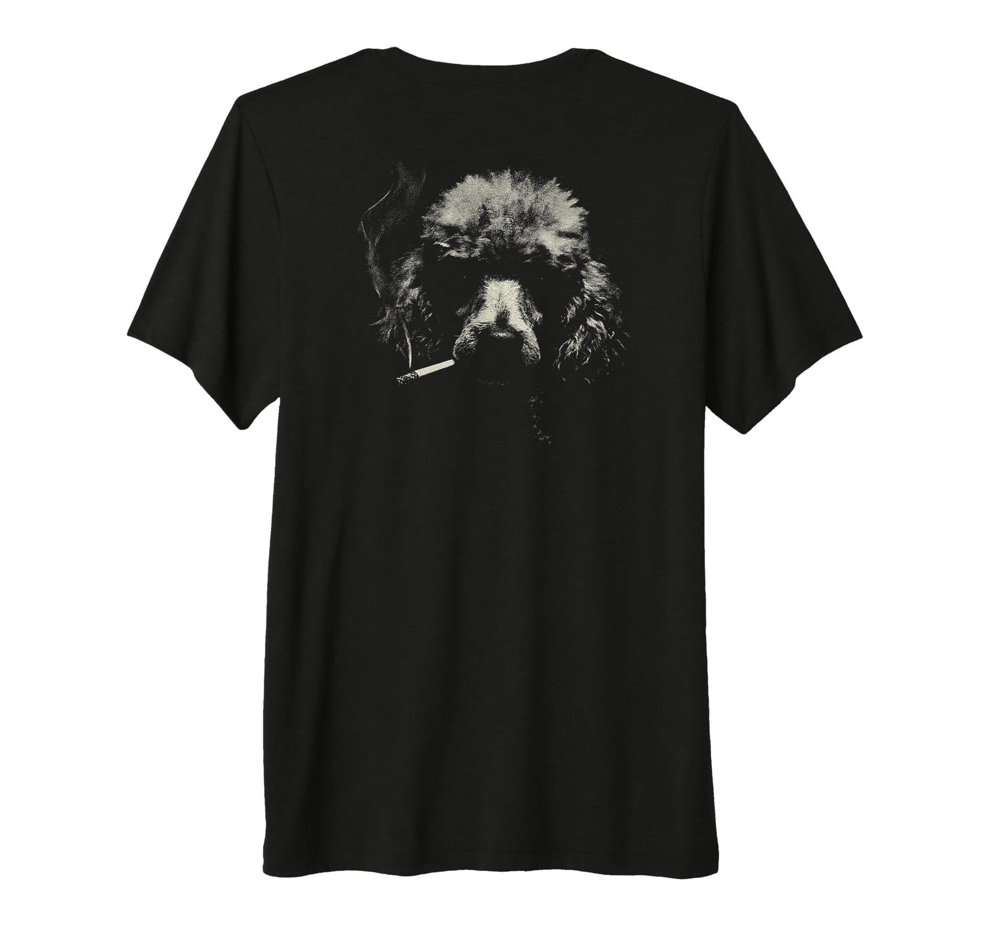 Poodle Smoking Cigarette Grunge T-Shirt - Aesthetic Graphic for Adults - T-Shirt, Sweatshirt, Hoodie