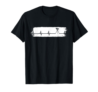 Cameraman Heartbeat Fun Camera T-Shirt - Novelty Apparel for Adults - T-Shirt, Sweatshirt, Hoodie