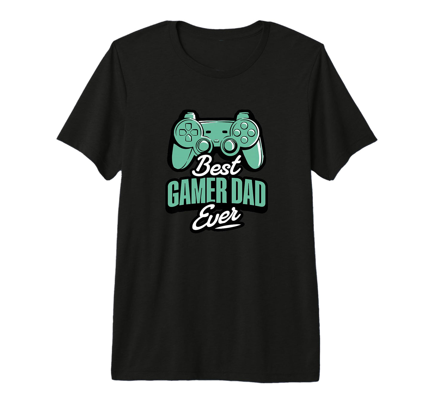 Best Gamer Dad Ever Tri Blend T-Shirt - Custom Art Print Unisex - T-Shirt, Sweatshirt, Hoodie