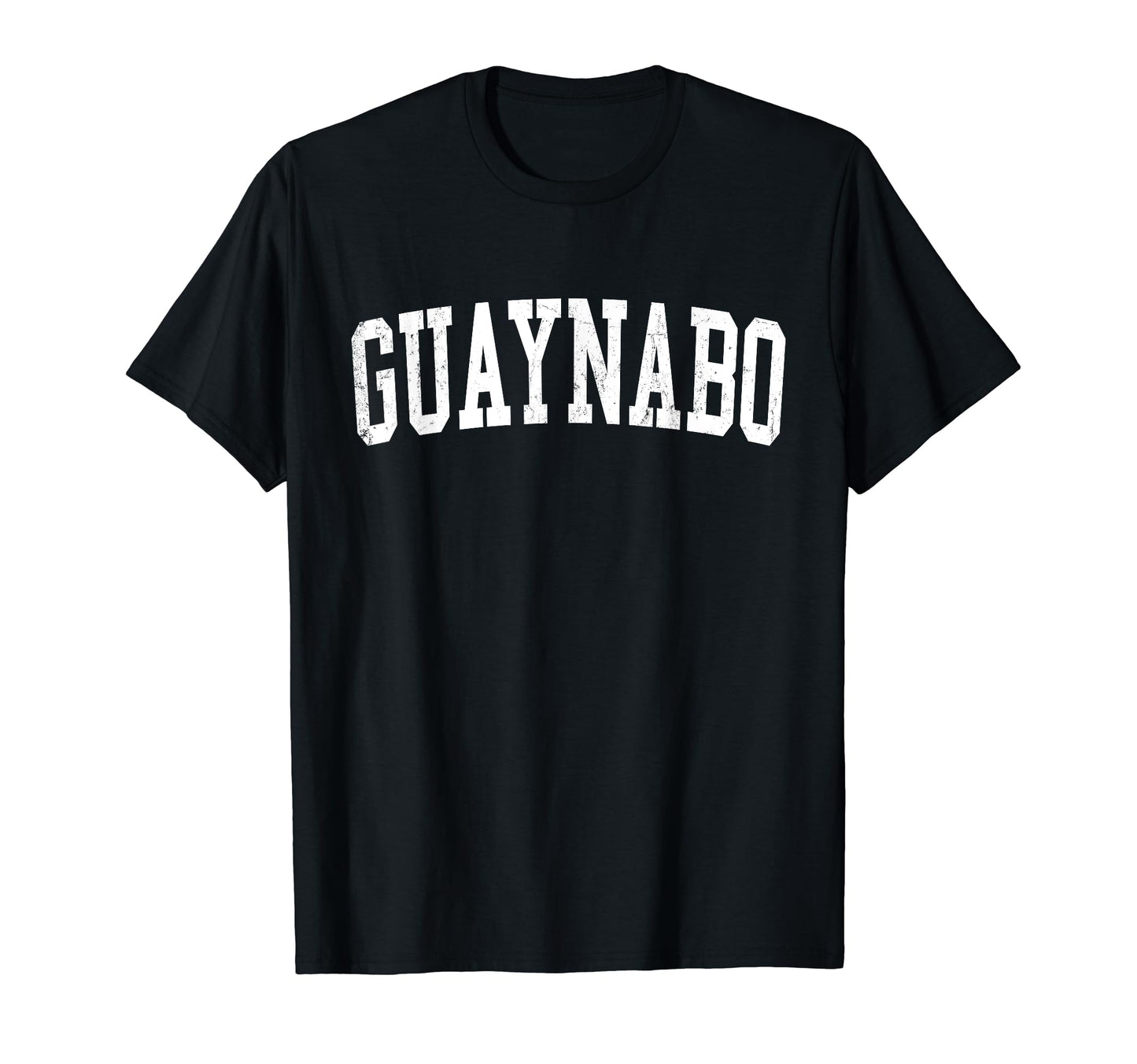Guaynabo Pr Distressed White Varsity T-Shirt - Streetwear Style for Adults - T-Shirt, Sweatshirt, Hoodie