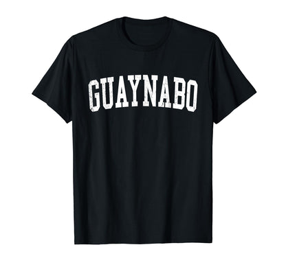 Guaynabo Pr Distressed White Varsity T-Shirt - Streetwear Style for Adults - T-Shirt, Sweatshirt, Hoodie