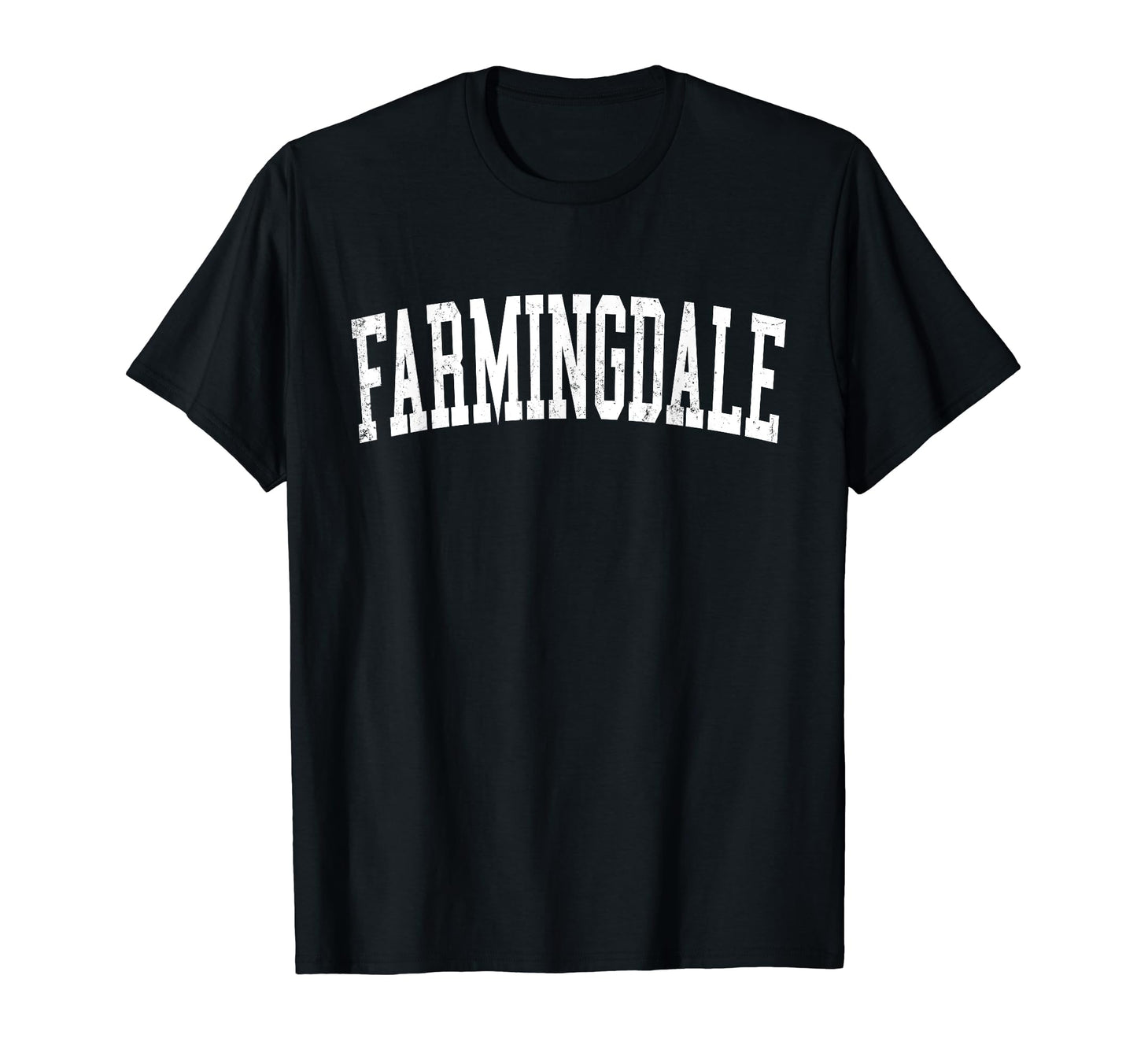 Farmingdale Ny Distressed White T-Shirt - Custom Art Print Men Women - T-Shirt, Sweatshirt, Hoodie