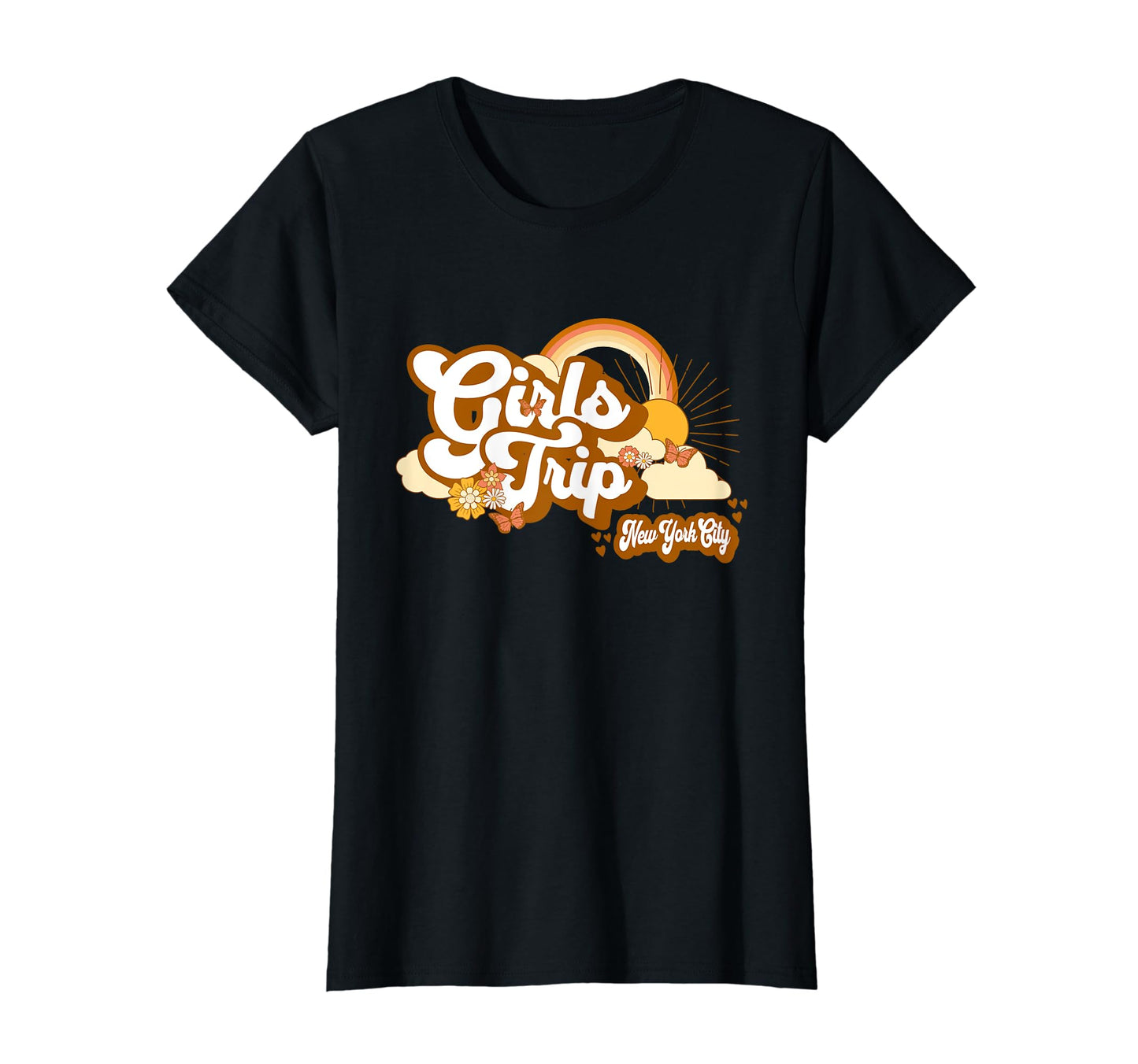Womens New York City Trip Groovy Rainbow T-Shirt - Unique Graphic Unisex - T-Shirt, Sweatshirt, Hoodie