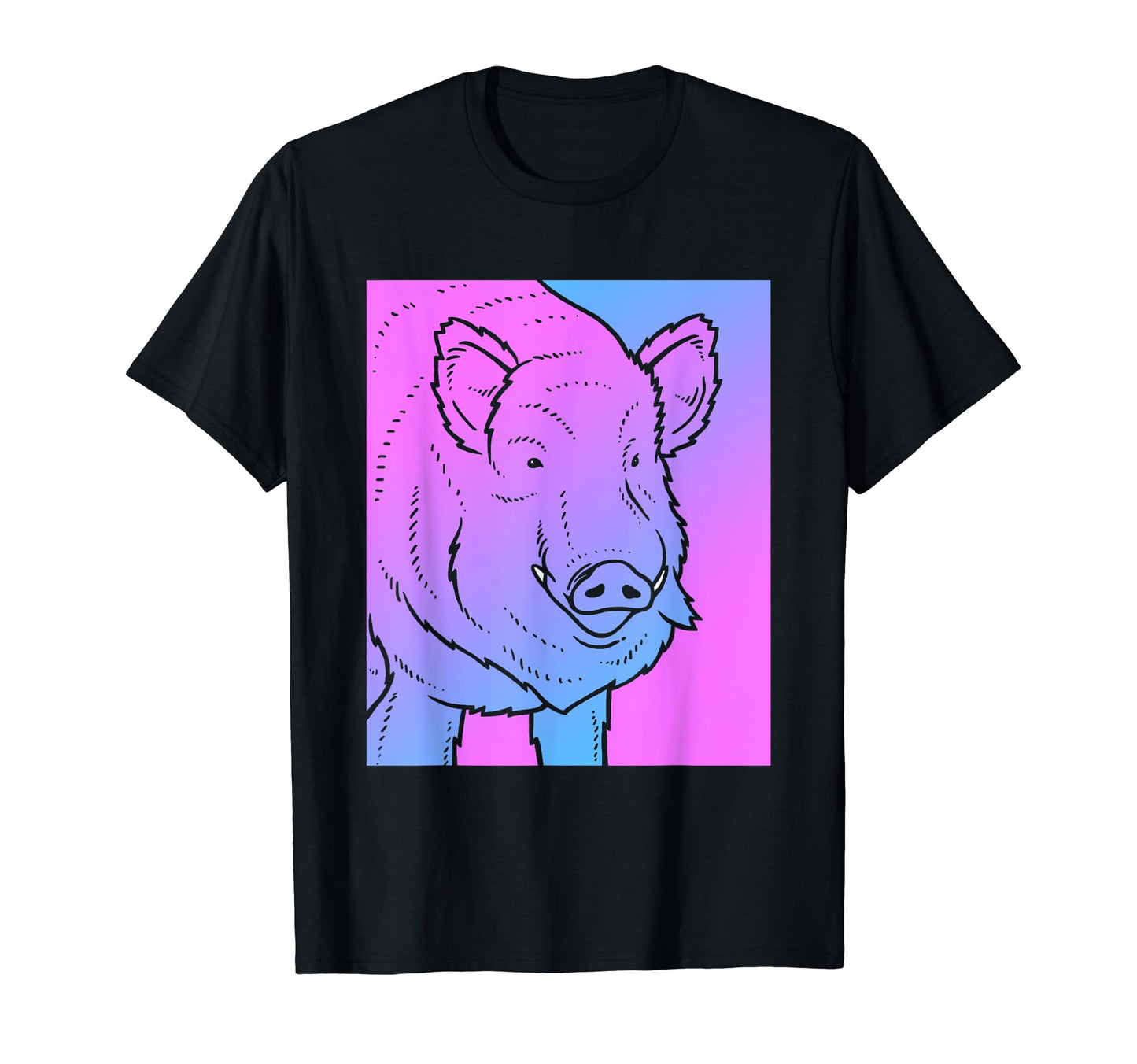 Vaporwave Wild Boar Aesthetic Pastel T-Shirt - Aesthetic Graphic Men Women - T-Shirt, Sweatshirt, Hoodie