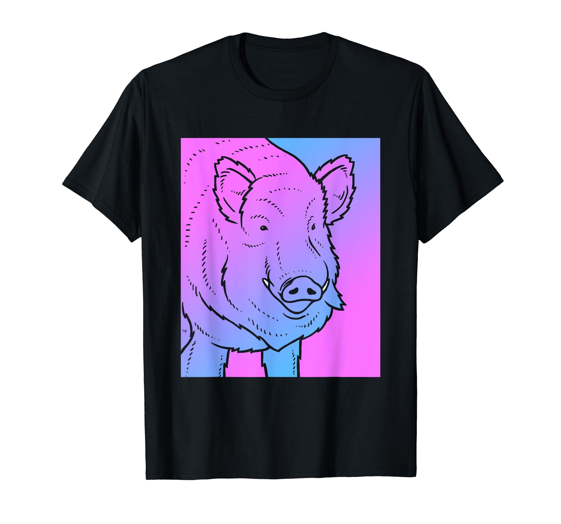 Vaporwave Wild Boar Aesthetic Pastel T-Shirt - Aesthetic Graphic Men Women - T-Shirt, Sweatshirt, Hoodie