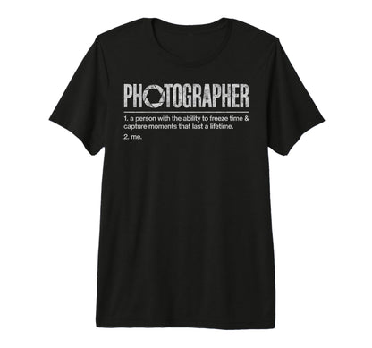 Photographer Definition Photography T-Shirt - Aesthetic Graphic for Adults - T-Shirt, Sweatshirt, Hoodie