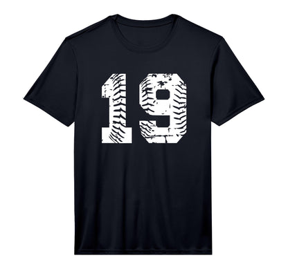 Baseball Softball Number 19 Performance T-Shirt - Trendy Graphic Unisex - T-Shirt, Sweatshirt, Hoodie
