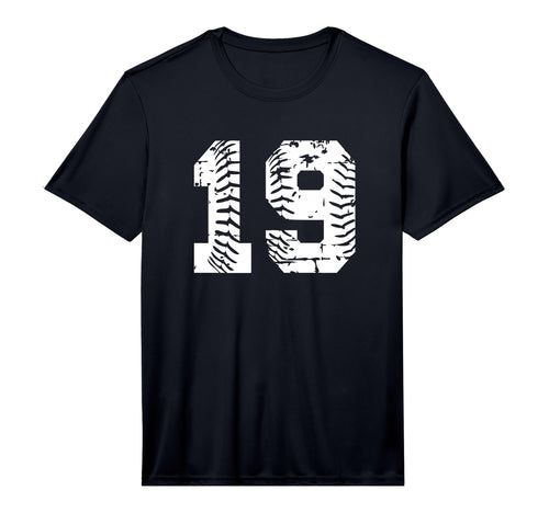 Baseball Softball Number 19 Performance T-Shirt - Trendy Graphic Unisex - T-Shirt, Sweatshirt, Hoodie