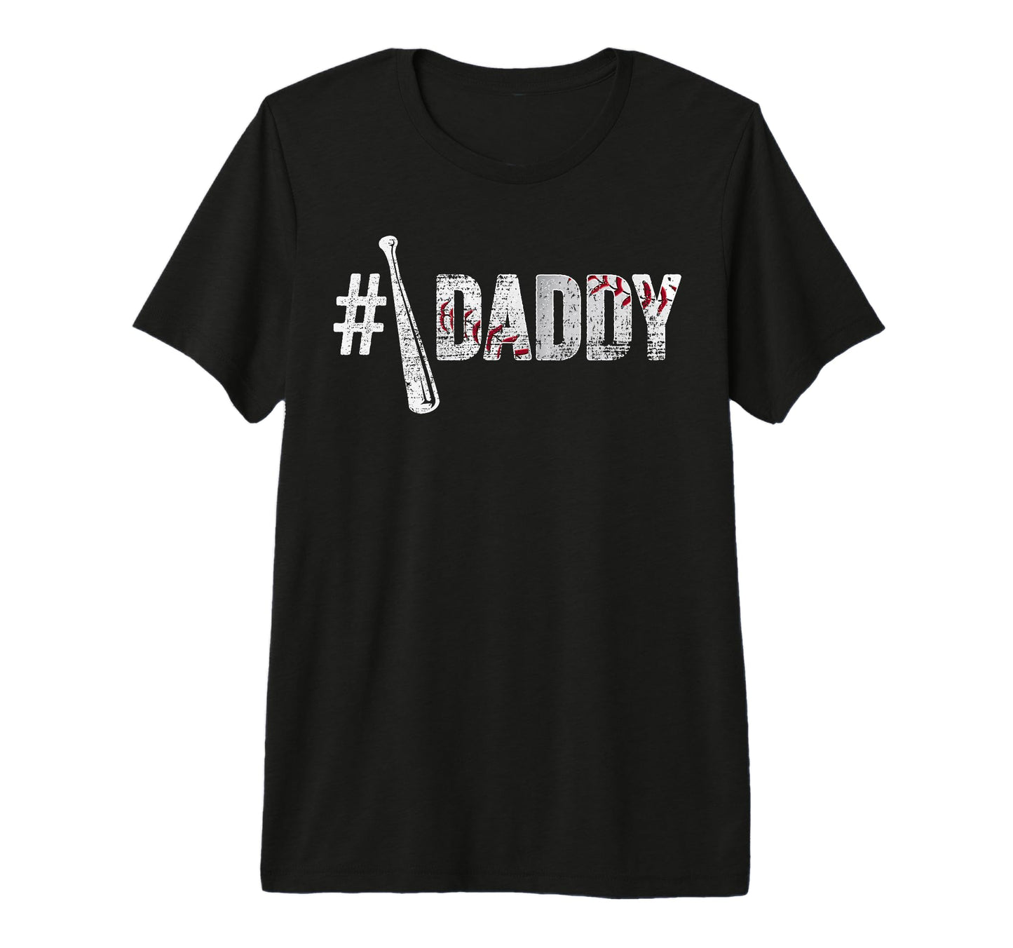 Number One Baseball Daddy Fathers Day T-Shirt - Minimalist Print Unisex - T-Shirt, Sweatshirt, Hoodie