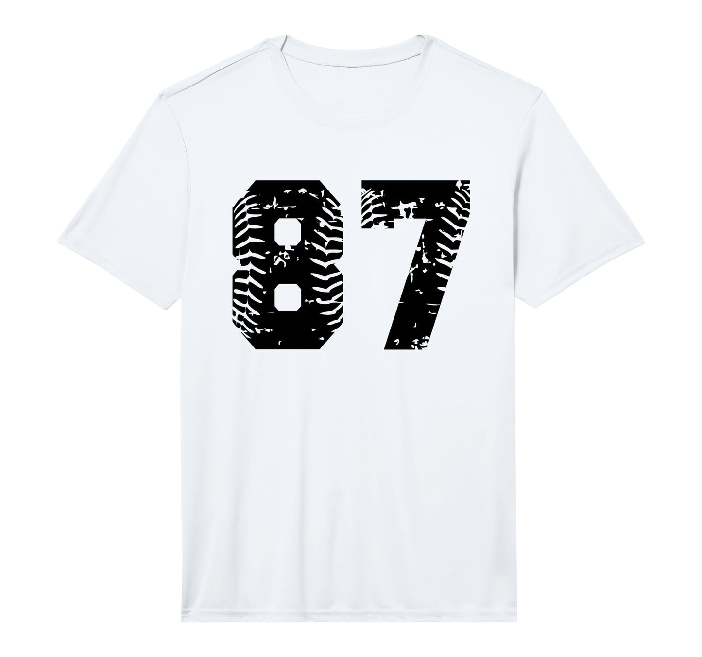 Number 87 Softball Baseball Black Team T-Shirt - Graphic Print Men Women - T-Shirt, Sweatshirt, Hoodie