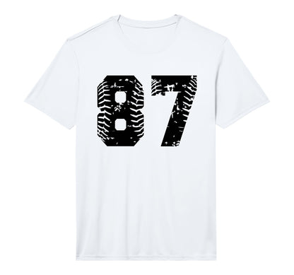 Number 87 Softball Baseball Black Team T-Shirt - Graphic Print Men Women - T-Shirt, Sweatshirt, Hoodie
