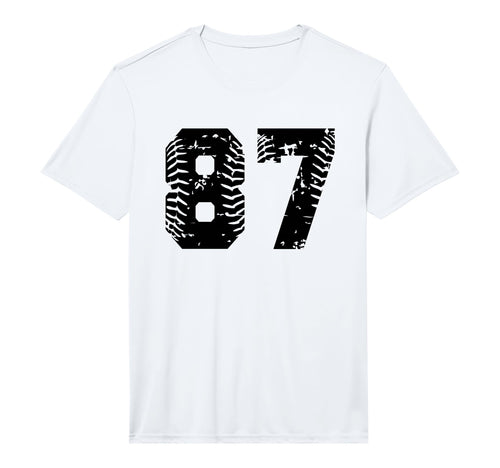 Number 87 Softball Baseball Black Team T-Shirt - Graphic Print Men Women - T-Shirt, Sweatshirt, Hoodie