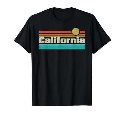 70S 80S Sunset Surfer Ca California T-Shirt - Custom Art Print Unisex - T-Shirt, Sweatshirt, Hoodie