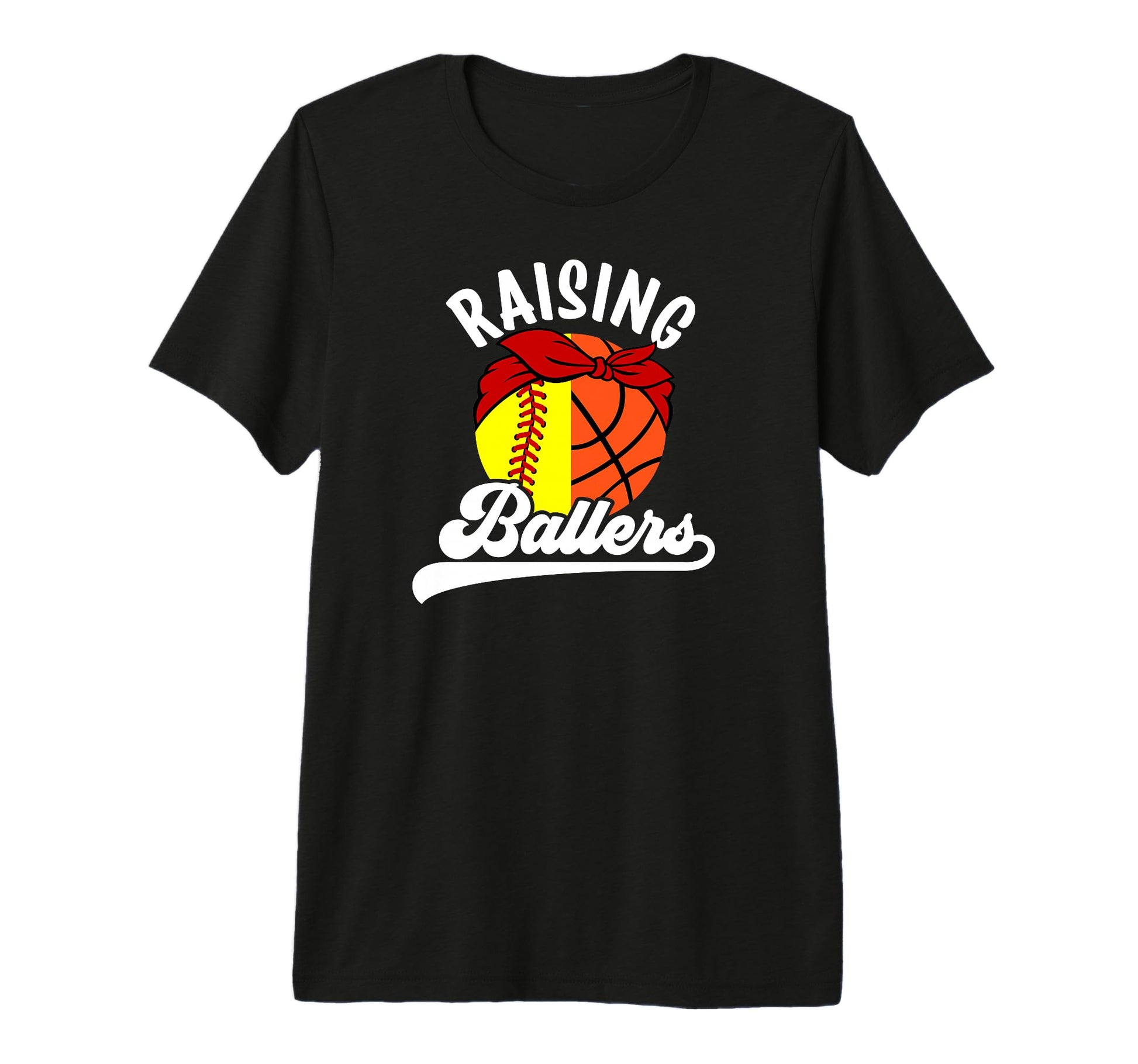 Raising Ballers Softball Basketball T-Shirt - Minimalist Print for Adults - T-Shirt, Sweatshirt, Hoodie