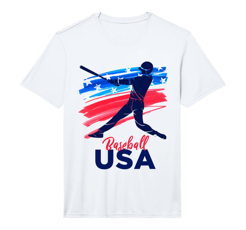 Baseball Usa Support Team Usa Flag T-Shirt - Streetwear Style for Adults - T-Shirt, Sweatshirt, Hoodie