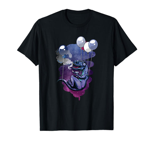 Chilling T Rex Ballons Aesthetic Edgy T-Shirt - Graphic Print for Adults - T-Shirt, Sweatshirt, Hoodie