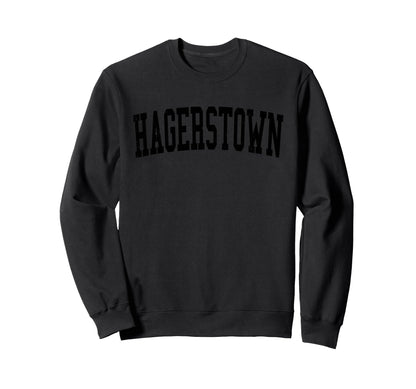 Hagerstown Md Distressed Black Sweatshirt - Unique Graphic for Adults - T-Shirt, Sweatshirt, Hoodie