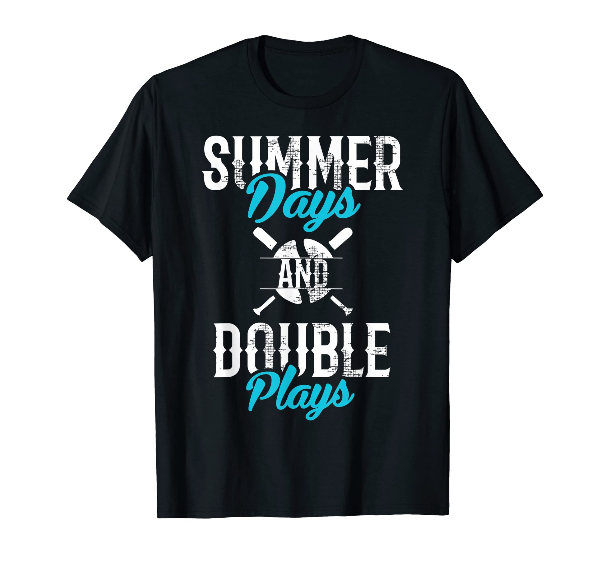 Summer Days And Double Plays Baseball T-Shirt - Unique Graphic Men Women - T-Shirt, Sweatshirt, Hoodie