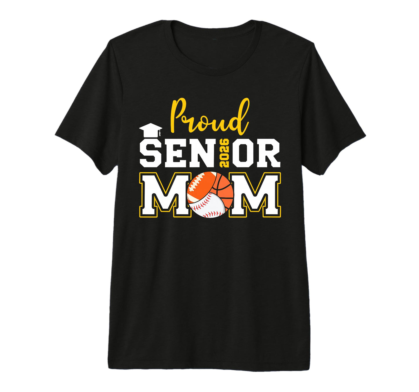 Proud Mom 2026 Senior Baseball T-Shirt - Trendy Graphic Men Women - T-Shirt, Sweatshirt, Hoodie