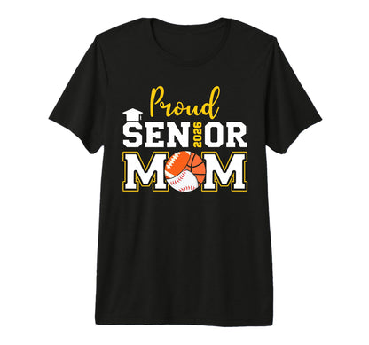 Proud Mom 2026 Senior Baseball T-Shirt - Trendy Graphic Men Women - T-Shirt, Sweatshirt, Hoodie