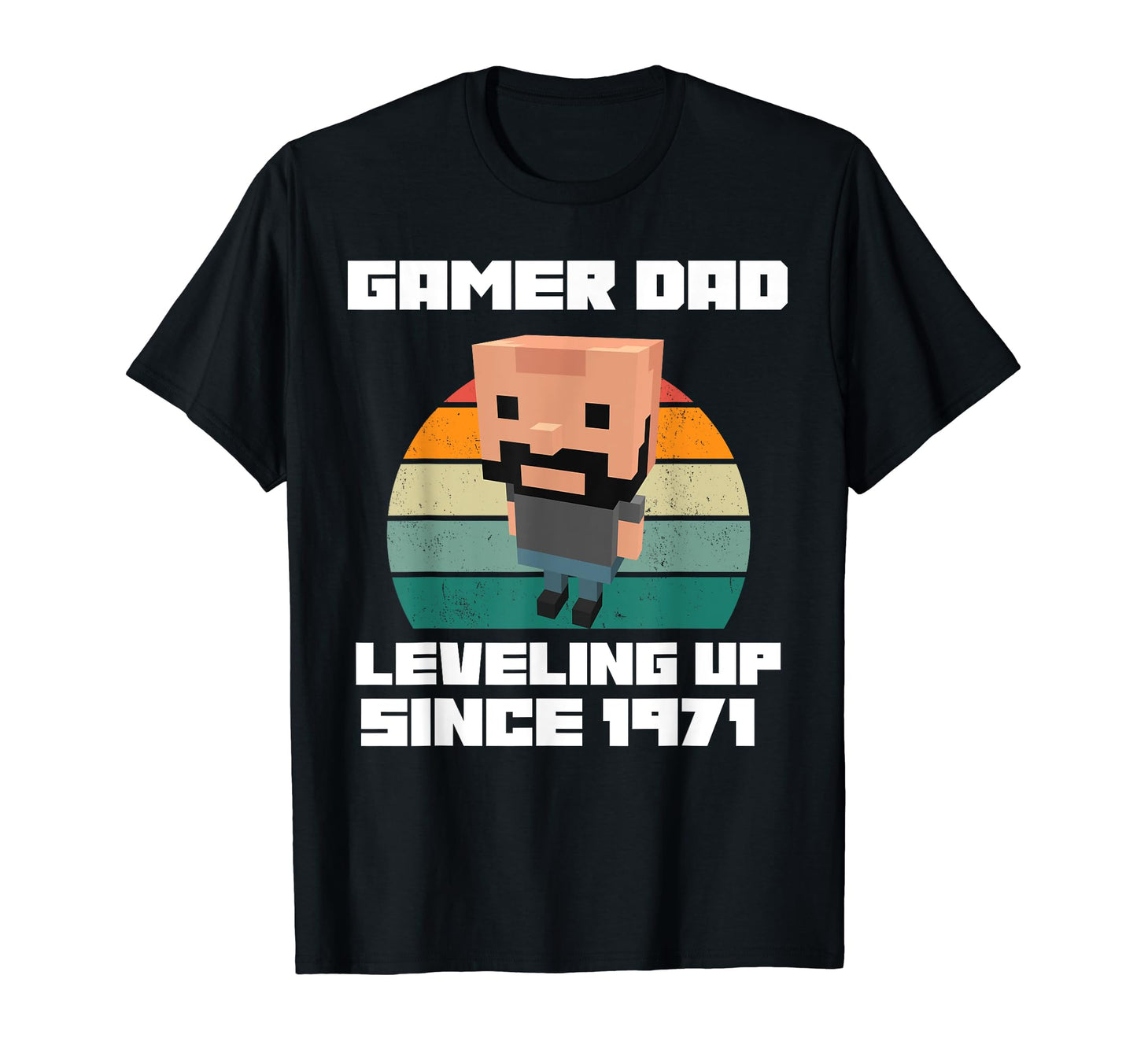 Gamer Dad Leveling Up Since 1971 T-Shirt - Minimalist Print Men Women - T-Shirt, Sweatshirt, Hoodie