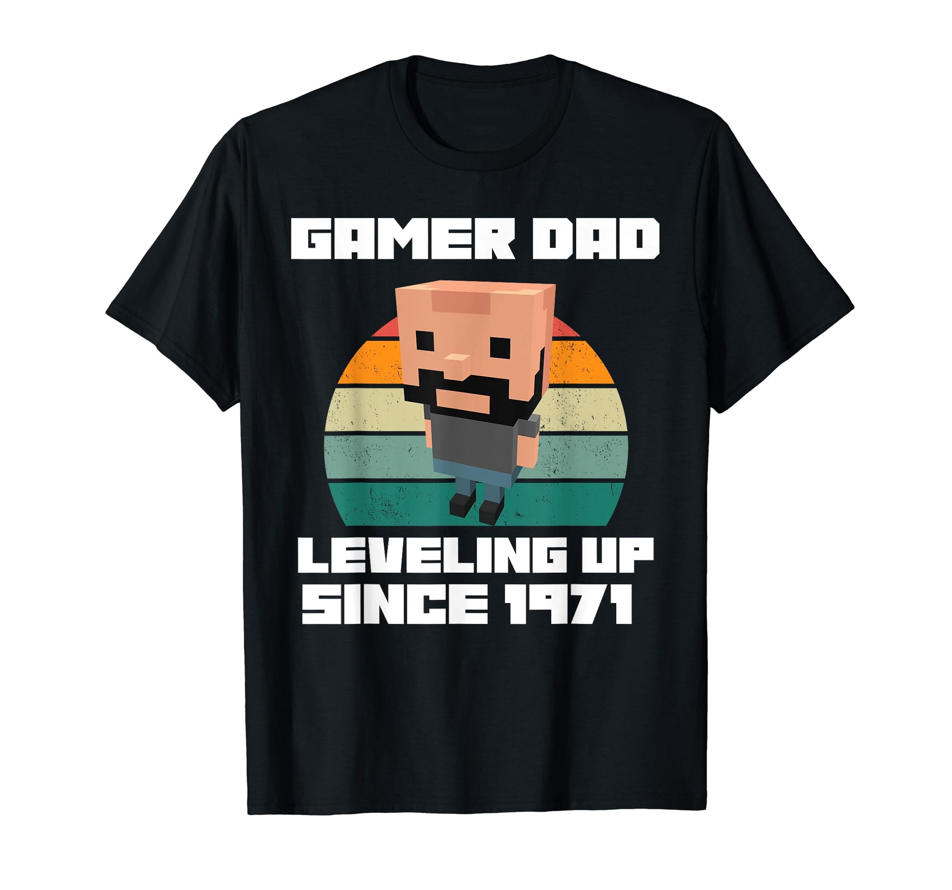 Gamer Dad Leveling Up Since 1971 T-Shirt - Minimalist Print Men Women - T-Shirt, Sweatshirt, Hoodie