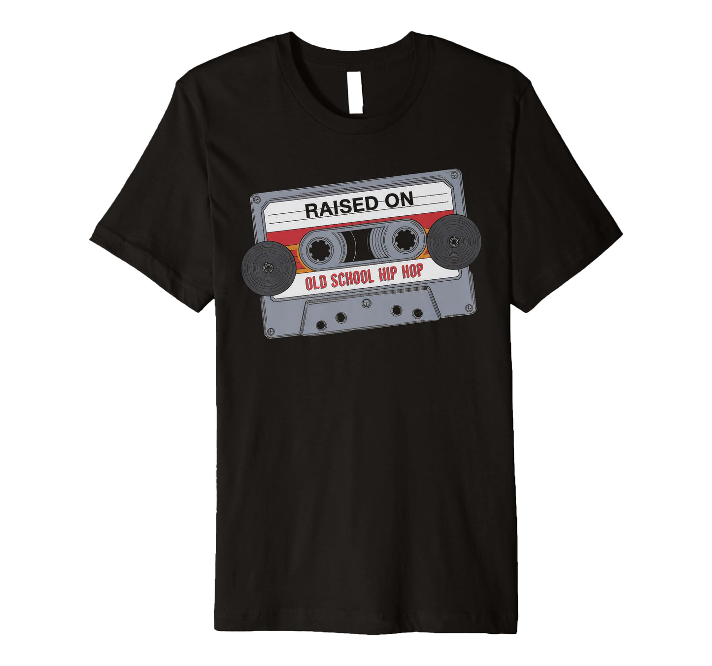 Raised Old School Hip Hop Cassette T-Shirt - Unique Graphic Unisex - T-Shirt, Sweatshirt, Hoodie