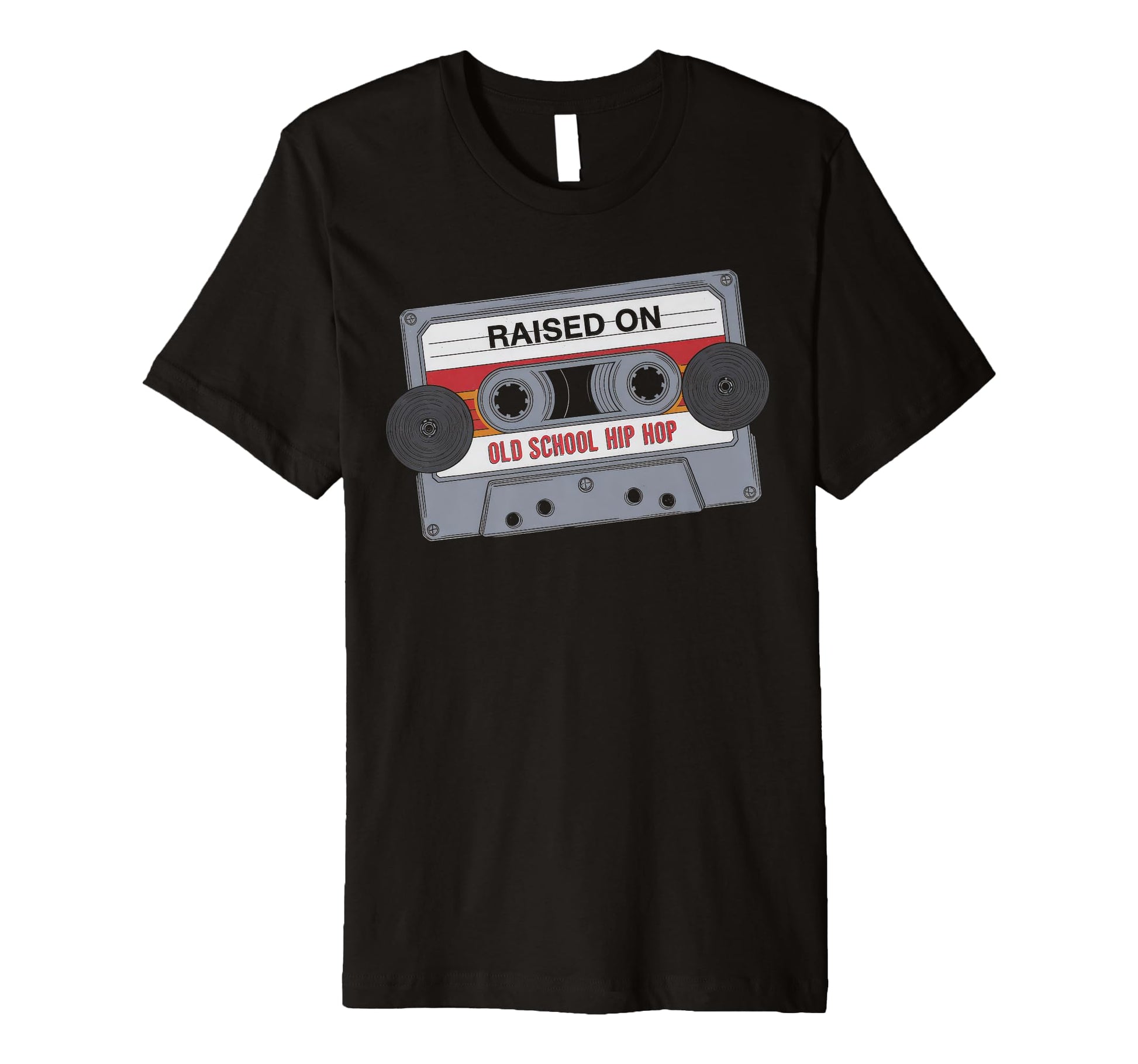 Raised Old School Hip Hop Cassette T-Shirt - Unique Graphic Unisex - T-Shirt, Sweatshirt, Hoodie