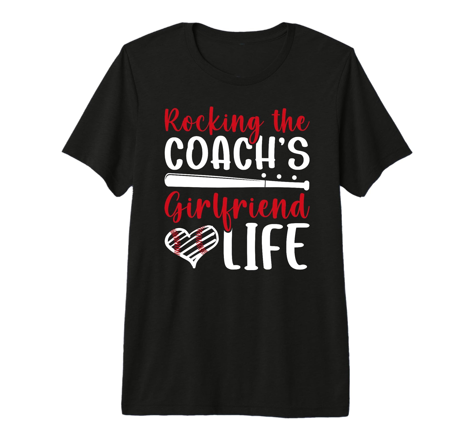 Baseball Coachs Girlfriend Life T-Shirt - Custom Art Print for Adults - T-Shirt, Sweatshirt, Hoodie