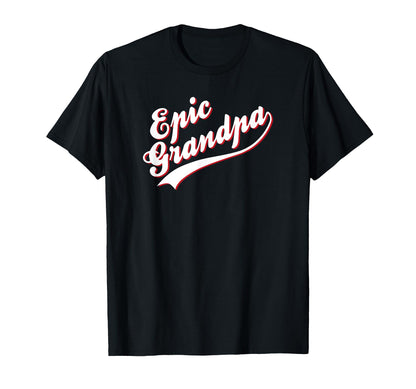 Trendy Epic Grandpa Baseball Text Logo T-Shirt - Graphic Print for Adults - T-Shirt, Sweatshirt, Hoodie