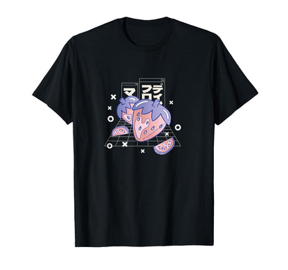 Strawberry Japanese Letters T-Shirt - Aesthetic Graphic for Adults - T-Shirt, Sweatshirt, Hoodie