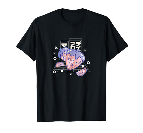 Strawberry Japanese Letters T-Shirt - Aesthetic Graphic for Adults - T-Shirt, Sweatshirt, Hoodie