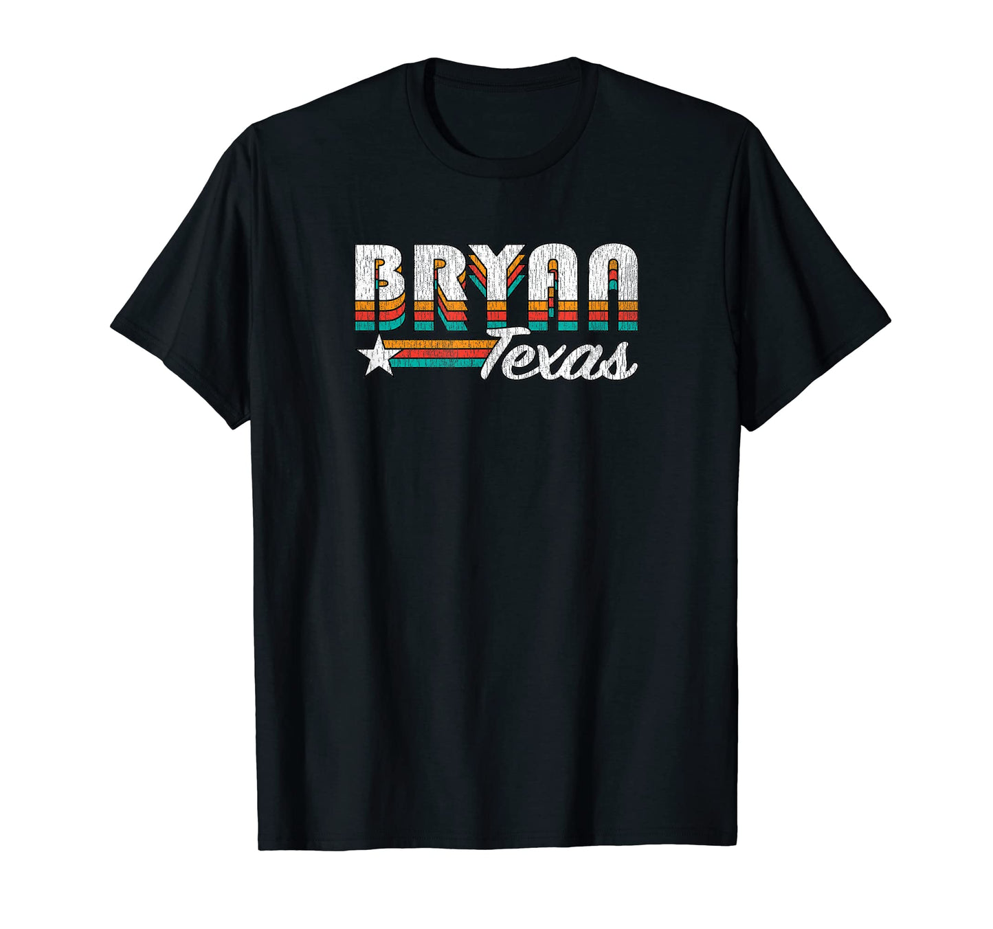 Bryan Tx Bryan Texas Rainbow T-Shirt - Casual Everyday Wear for Adults - T-Shirt, Sweatshirt, Hoodie